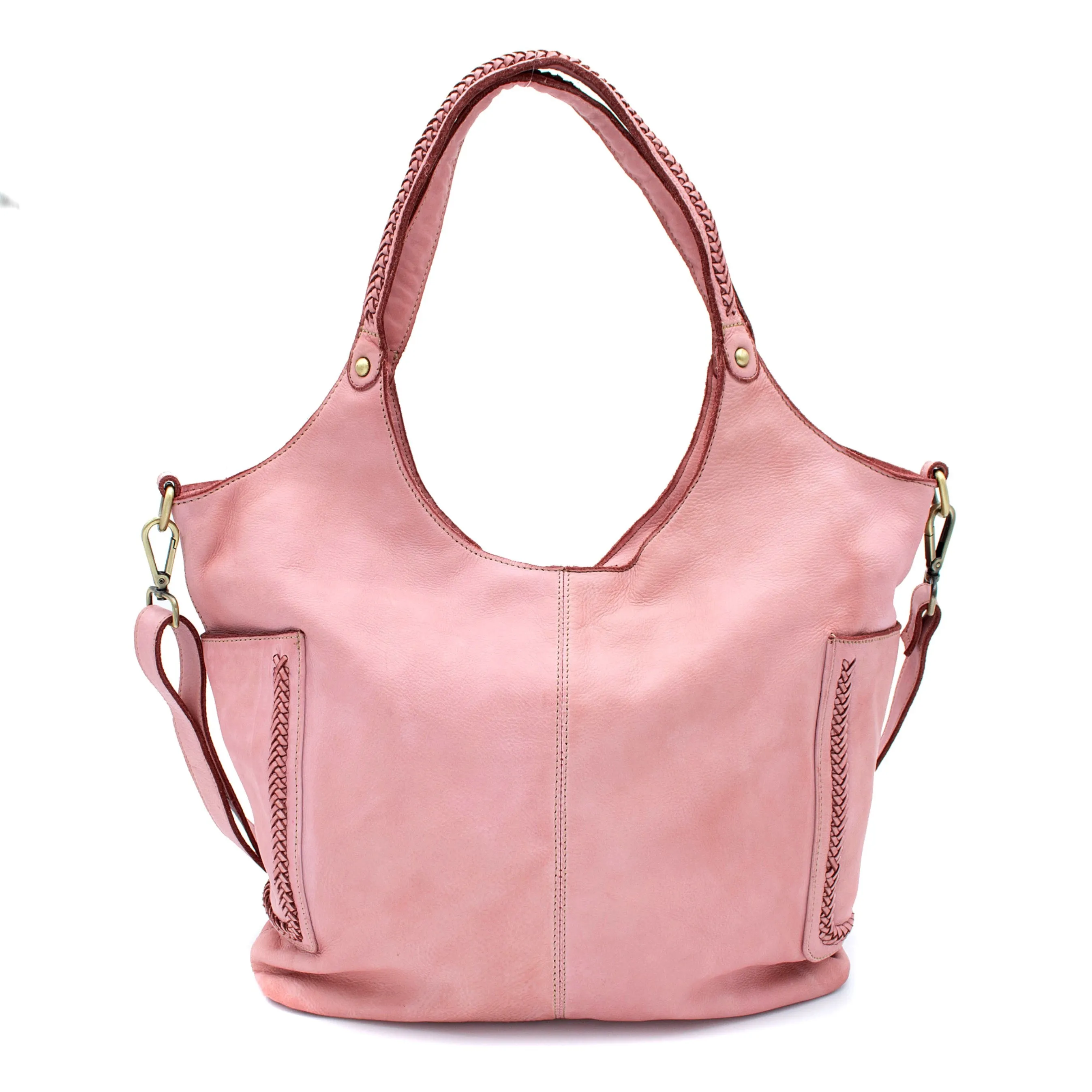 Julia Slouchy Tote in Blush Pink Fabric Tote