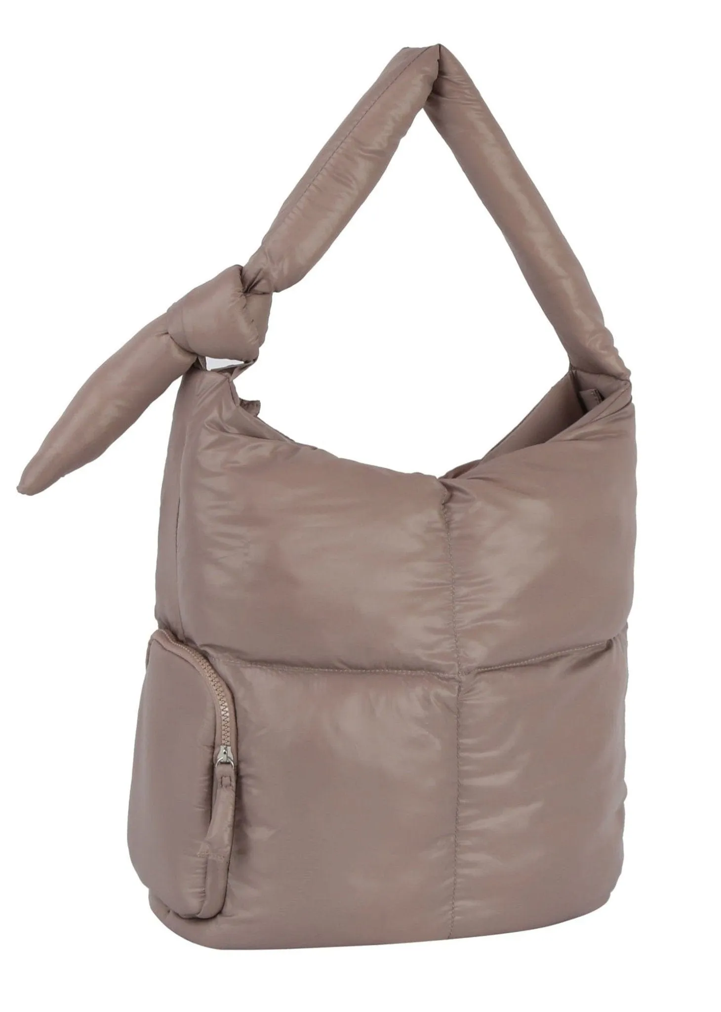 JYE0469 Casey Knotted Handle Puffer Tote Bag Large Handle Heavy-Duty Material