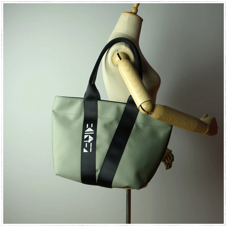 Khaki Womens Nylon Shopper Tote Womens Nylon Shoulder Tote Khaki Nylon Handbag Purse for Ladies Everyday Organizer Compact Shopper