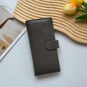 Lambskin Leather Interwoven Wallet, Women Woven Leather Cards Holder, Handcrafted Trifold Wallet, Designer Wallet, Women Purse, Gift For Her Travel Companion