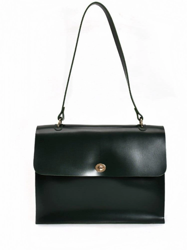 Large Fashion Leather Black Briefcase, Laptop Bag, Leather Satchel, Portfolio Messenger Bag Real Leather Office Bag, Gift For Her Large Pocket