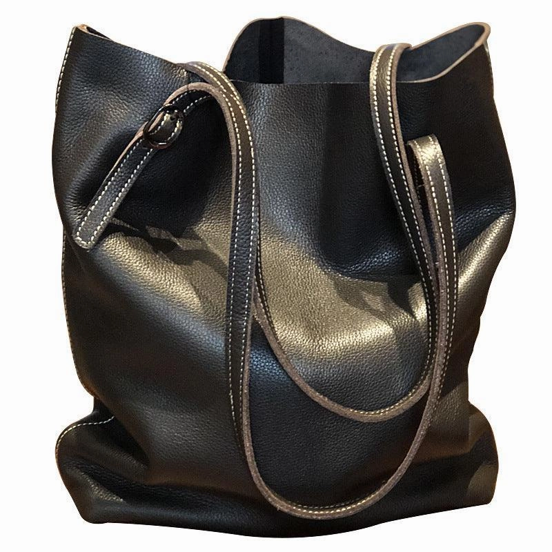 Large Handle Large Shopping Bag, Leather Tote Bag, Handbag, Oversized Tote