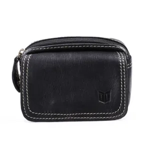 Sleek financial accessory Leather Belt Pouch Mens Small Waist Cases Waist Bag for Men