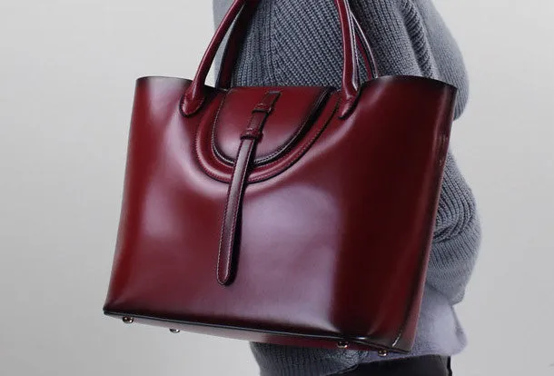 Leather handbag shoulder bag brown black Gray Red for women leather crossbody bag Compact Companion