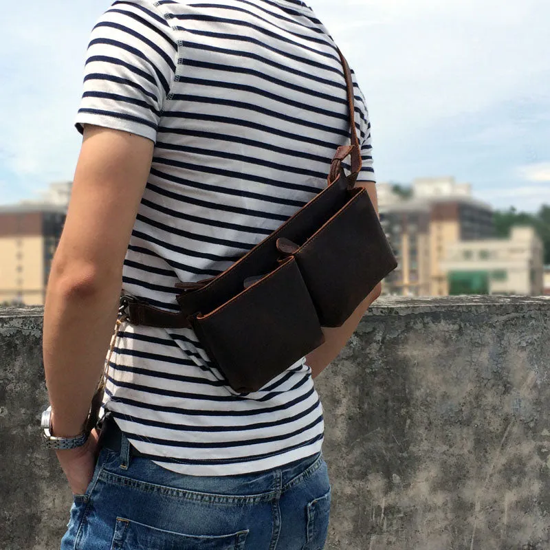 Small personal organizer Compact Craft LEATHER MENS FANNY PACK MENS WAIST BAG HIP PACK BELT BAG FOR MEN