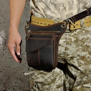 Leather Mens Small Belt Pouch Waist Bag BELT BAG Shoulder Bag For Men Classic Look Refined Finish