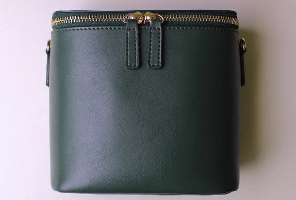 Travel Function Leather bucket bag shoulder bag Green Red White black for women leather crossbody bag