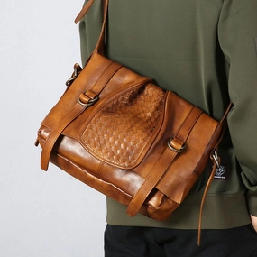 Practical Design Leather Cool Mens Shoulder Bag Messenger Bag Cycling Bag for men