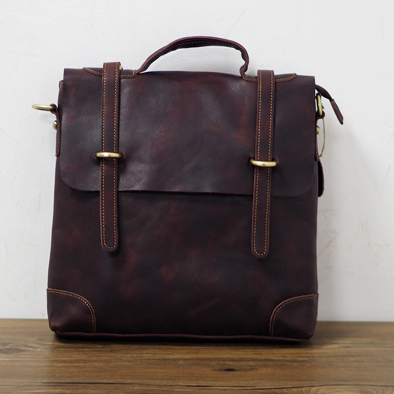 Leather men Briefcase Backpack Messenger Bag Shoulder bag Comfort functionality