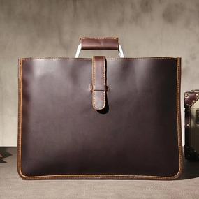 Leather Mens Vintage Briefcase Handbag Work Bag Business Bag Laptop Bag for men Sleek Functionality Daily Elegance