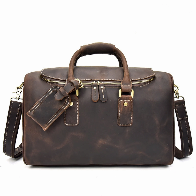 Quality craftsmanship Comfortable Fit Leather Mens Weekender Bag Vintage Travel Bag Duffle Bag Bag