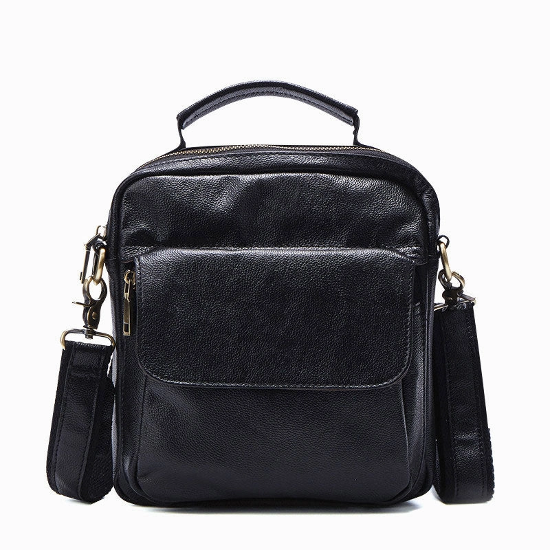 Leather Small Handbag Messenger Bag Shoulder Bag For Men Fashion Form