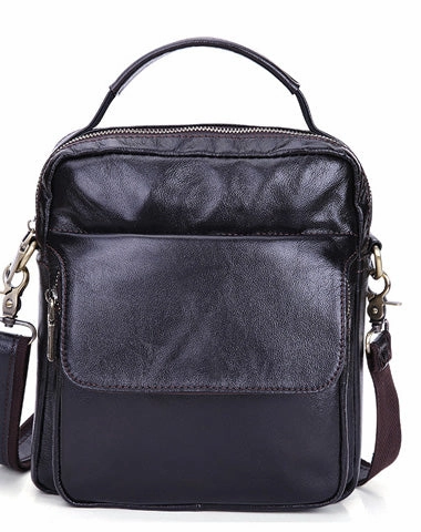 Leather Small Handbag Messenger Bag Shoulder Bag For Men Effortless Style Durable Design