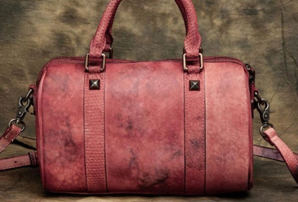 Handmade Leather handbag Boston bag purse shoulder bag for women leather shopper bag Elegant Structure