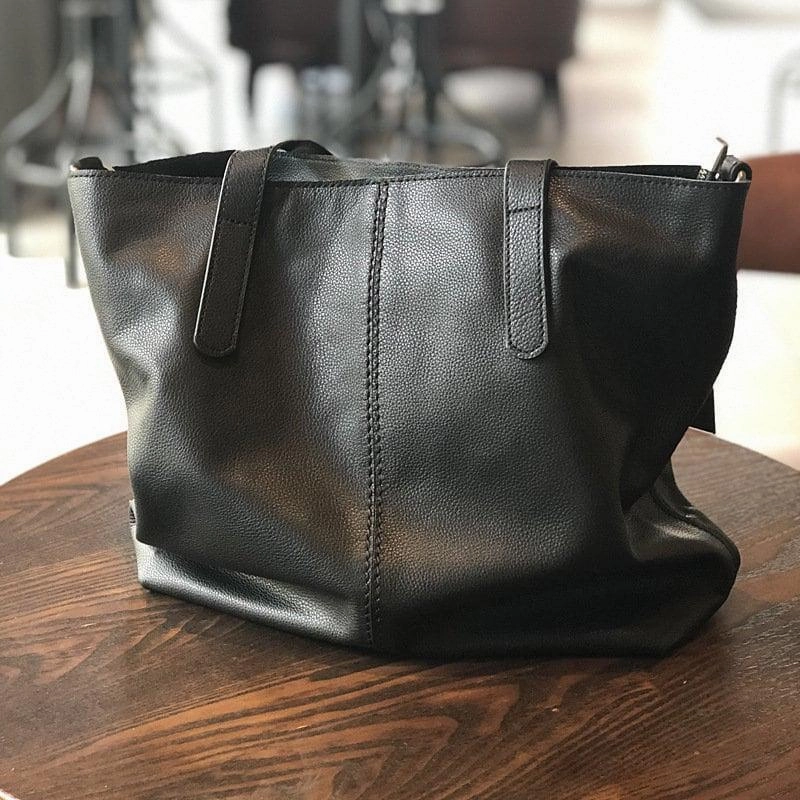 Leather Tote Bag Large Shopper Bag Leather Purse Shoulder Bag Tote Bags for Women Anniversary Gift Laptop Work Bag Casual Gear