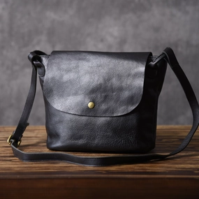 All Season Use Timeless Everyday Use Leather Women Bucket Bag Black Shoulder Bag For Women