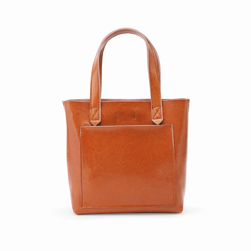 Busy Morning Leather Womens Small Tote Bag Handbag Shoulder Bag For Women