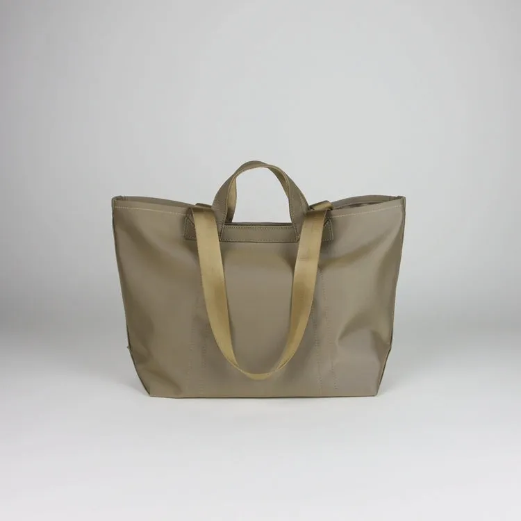 Light Gray Womens Nylon Handbag Totes Light Gray Womens Nylon Leather Shoulder Tote Purse for Ladies Everyday Function Casual Carry