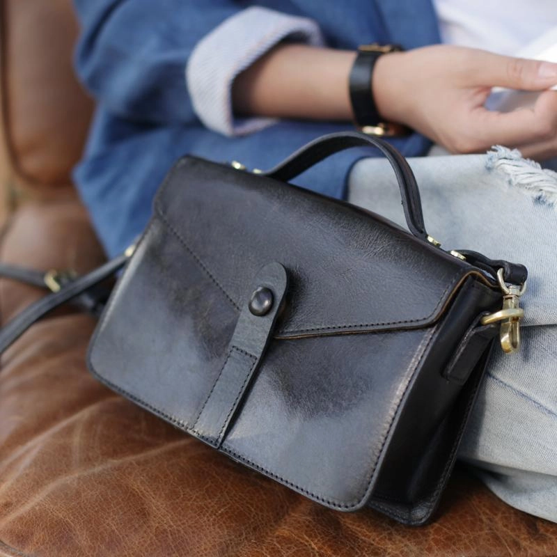 Commuter Essential Green Womens Leather Satchel Side Bag Handbag Womens Leather Satchel Shoulder Bag Small Crossbody Bag