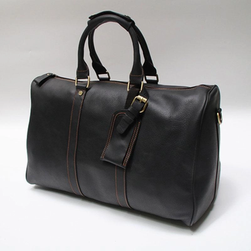 Cool Leather Mens Weekender Bags Travel Bag Shoulder Bags for Men Map Reading