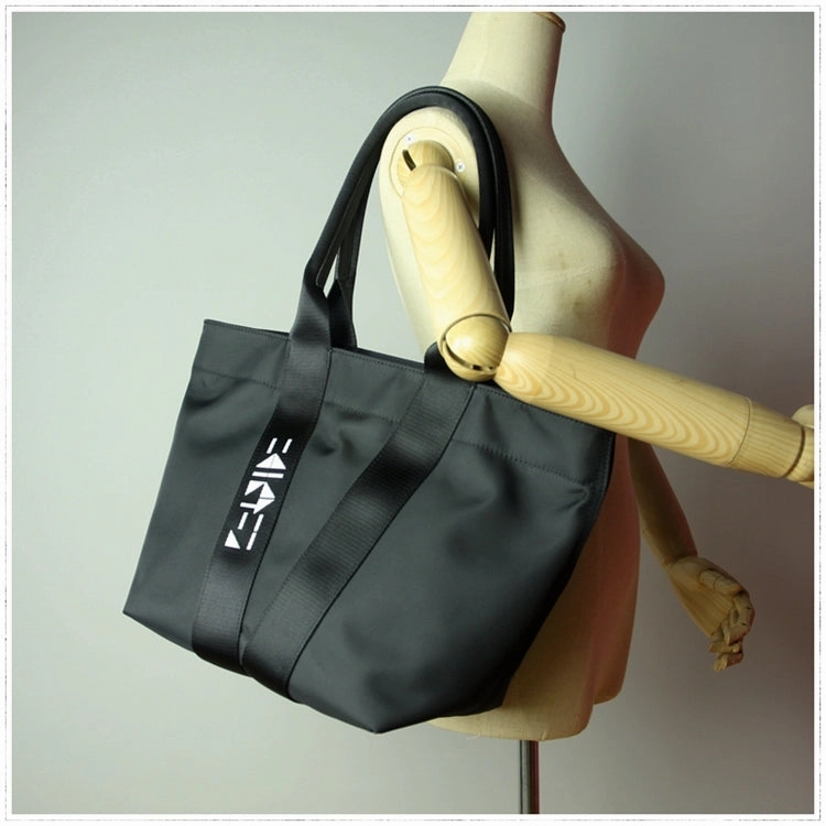 Light Gray Womens Nylon Shopper Tote Womens Nylon Shoulder Tote Gray Nylon Handbag Purse for Ladies Fashion Heritage