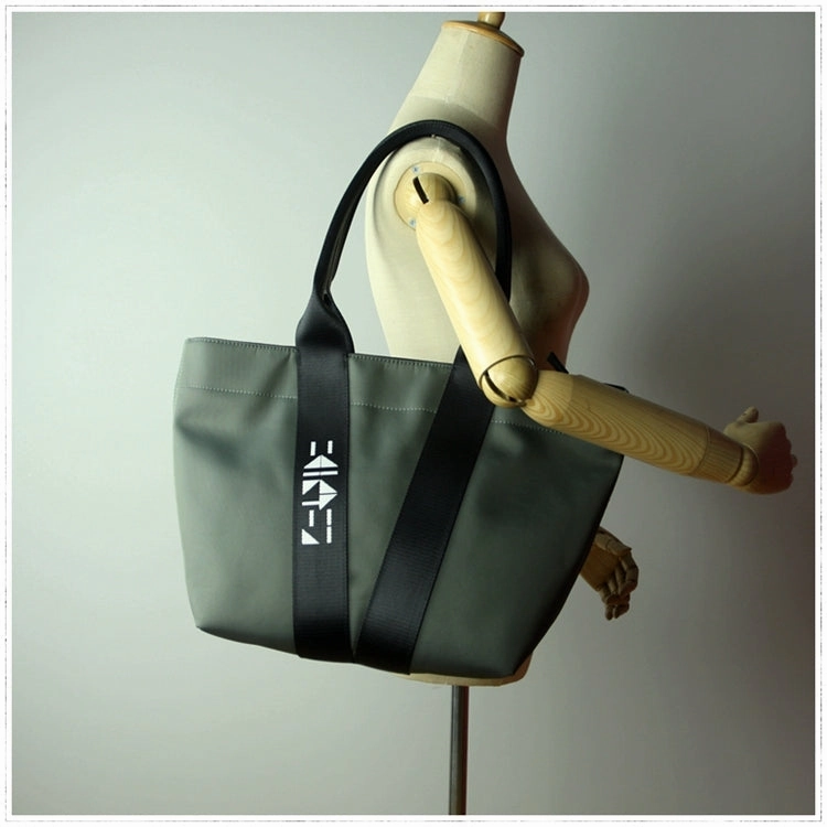 Light Gray Womens Nylon Shopper Tote Womens Nylon Shoulder Tote Gray Nylon Handbag Purse for Ladies Urban Function Casual Streetwear
