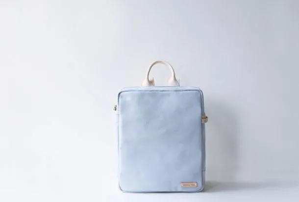 Handmade leather canvas purse backpack bag shoulder bag satchel bag purse women Durable Texture