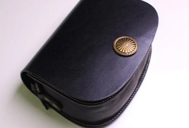 Handmade Leather Womens Saddle bag Shoulder bag leather crossbody bags for women Practical Storage Lightweight Carry