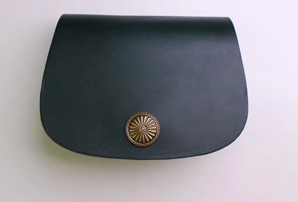 Compact Fit Handmade Leather Womens Saddle bag Shoulder bag leather crossbody bags for women