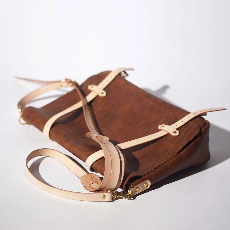 simple design Daily Organizer Handmade Leather Tan Mens Messenger Bag Cool Handbag Briefcase for Men