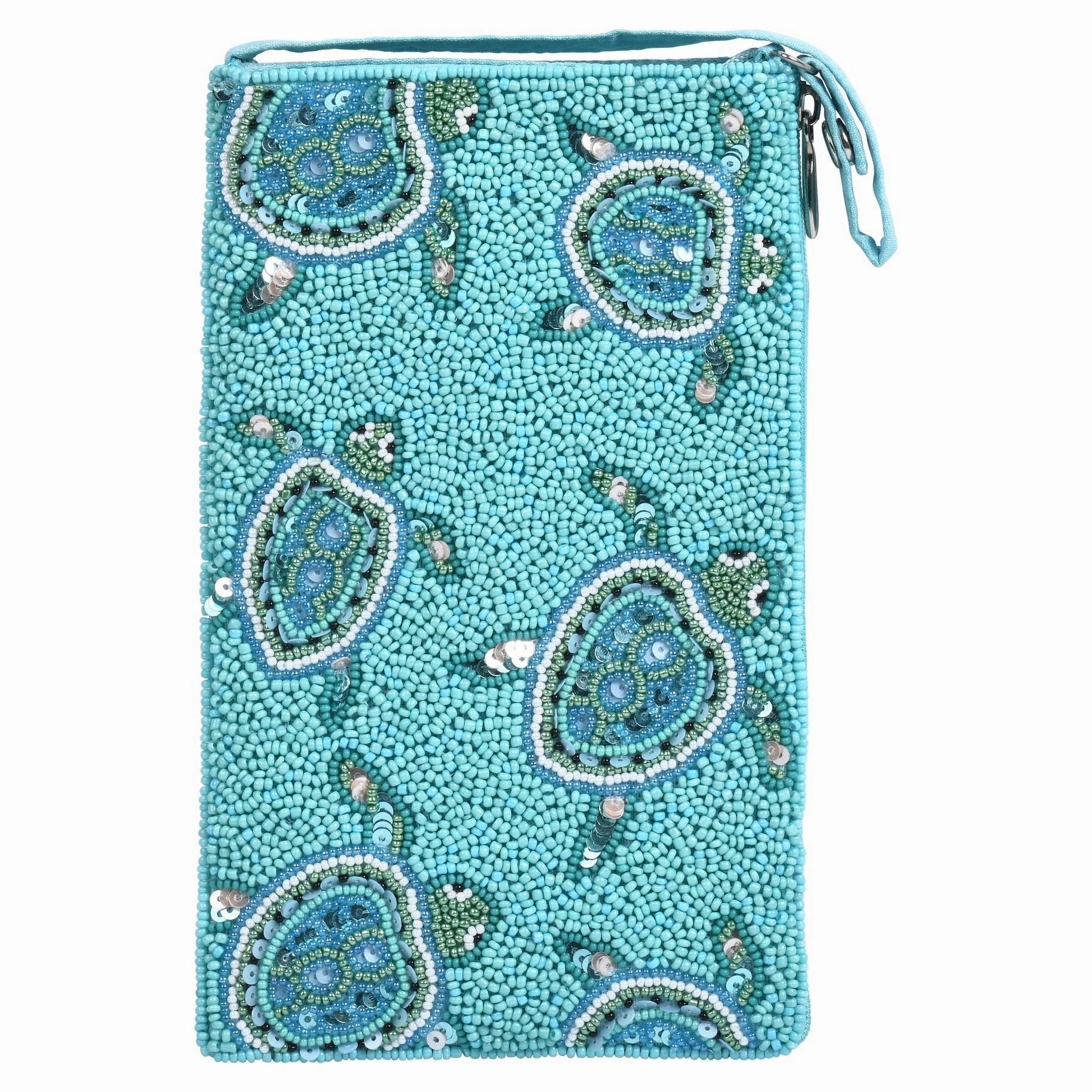 Beaded Club Bag - Swimming Turtles Elegant mini bag Versatile Companion