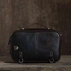 Cool Leather Mens  Small Shoulder Bag Messenger Bag Cycling Bag for men Sleek Functionality Functional Lifestyle