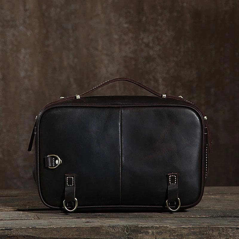 Cool Leather Mens  Small Shoulder Bag Messenger Bag Cycling Bag for men Sleek Functionality Functional Lifestyle