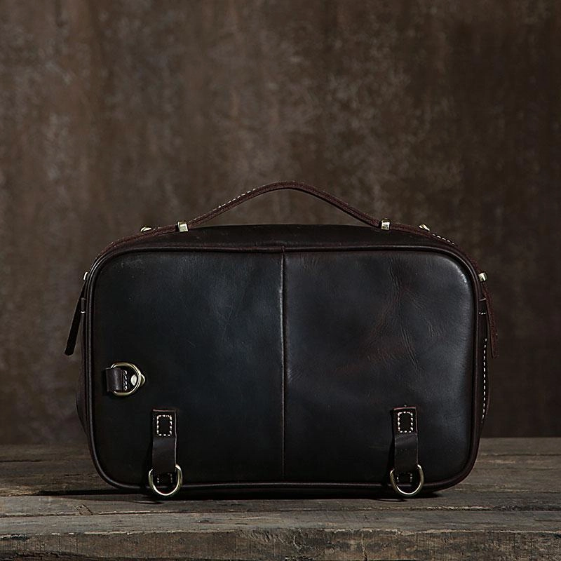 Cool Leather Mens  Small Shoulder Bag Messenger Bag Cycling Bag for men Compact Comfort