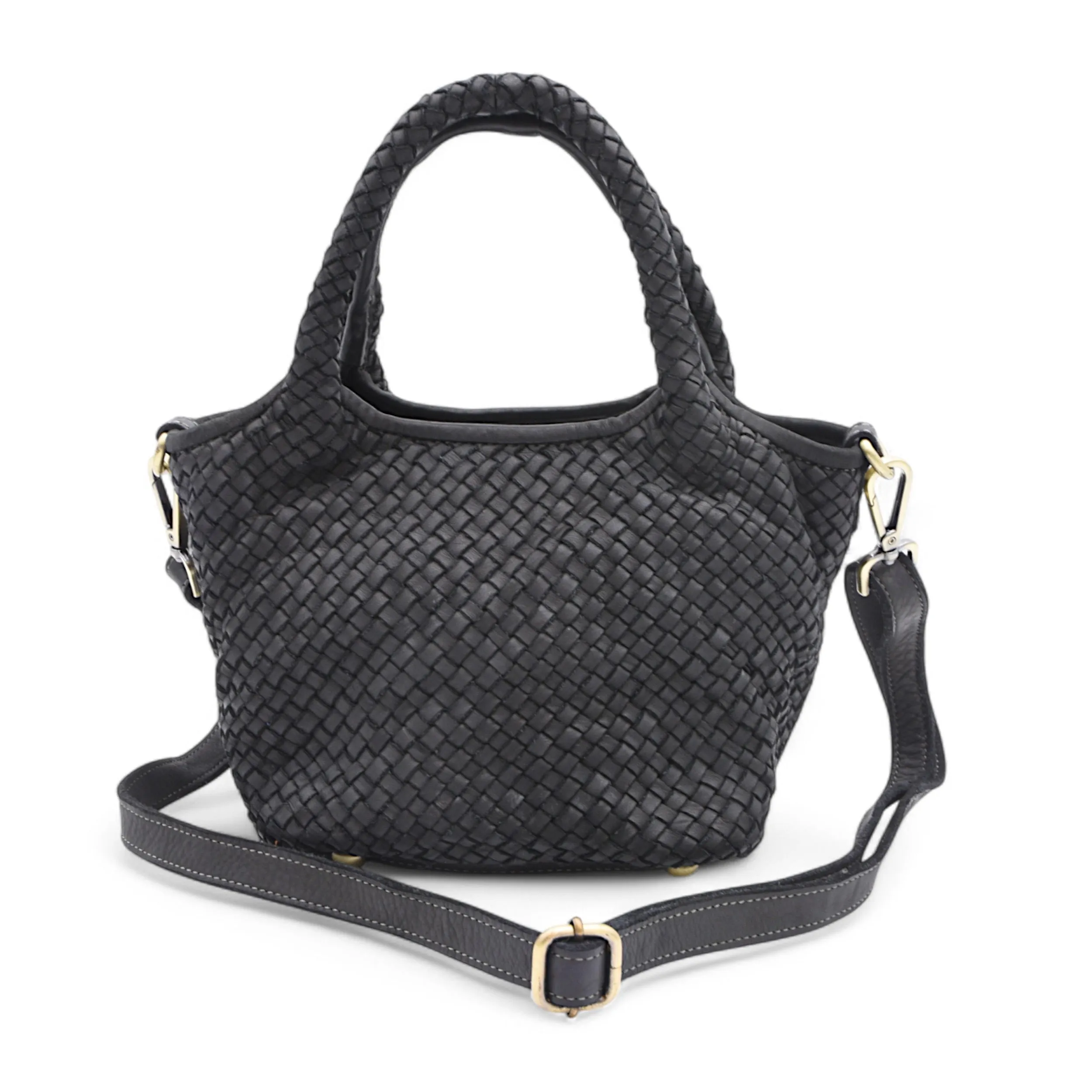 Lisa Woven Mini Tote In Black Comfort Companion Travel Organizer