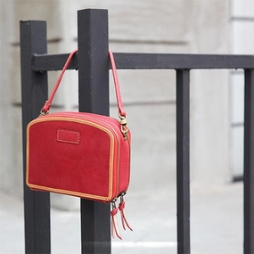 Modern Function Sophisticated Detail Handmade Women's Blue Leather Shoulder Clutch Purse Handbag Crossbody Bag Clutch Purse