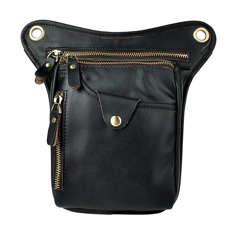Leather Mens Belt Pouch Phone Waist Bag BELT BAG Shoulder Bag For Men Leather texture