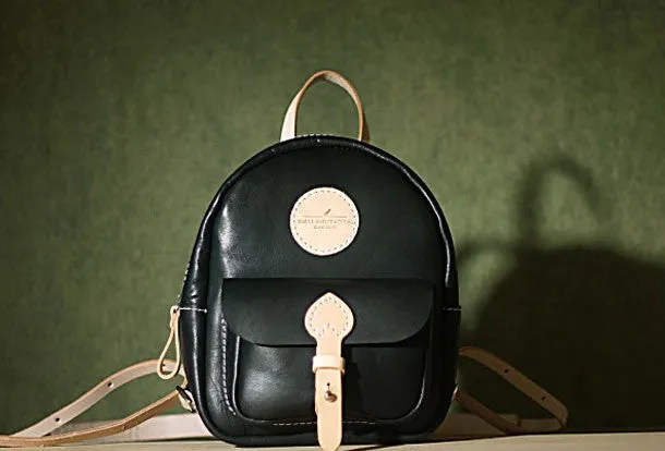 Soft Texture Handmade Leather backpack bag shoulder bag for women small leather