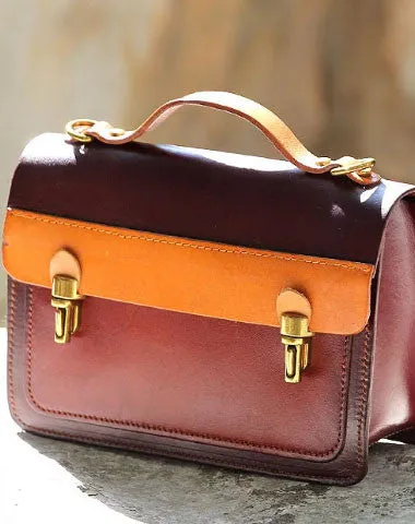 Handmade messenger bag satchel purse leather crossbody bag shoulder bag women Smart Casual Urban Travel