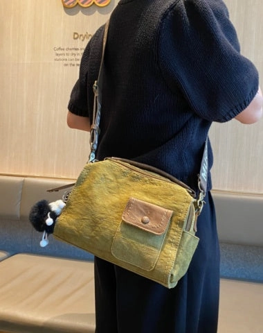 Durable Travel Practical Comfort Light Comfort Women Canvas Convertible Crossbody Bag Handbag With outside Pocket Green Canvas Convertible Backpack Shoulder Bag