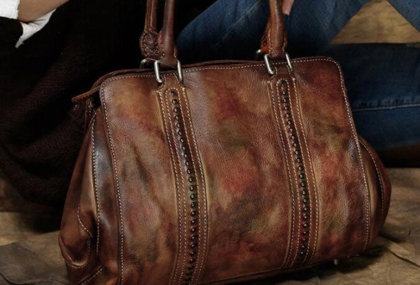 Refined Style Handmade Leather handbag purse for women leather shopper bag