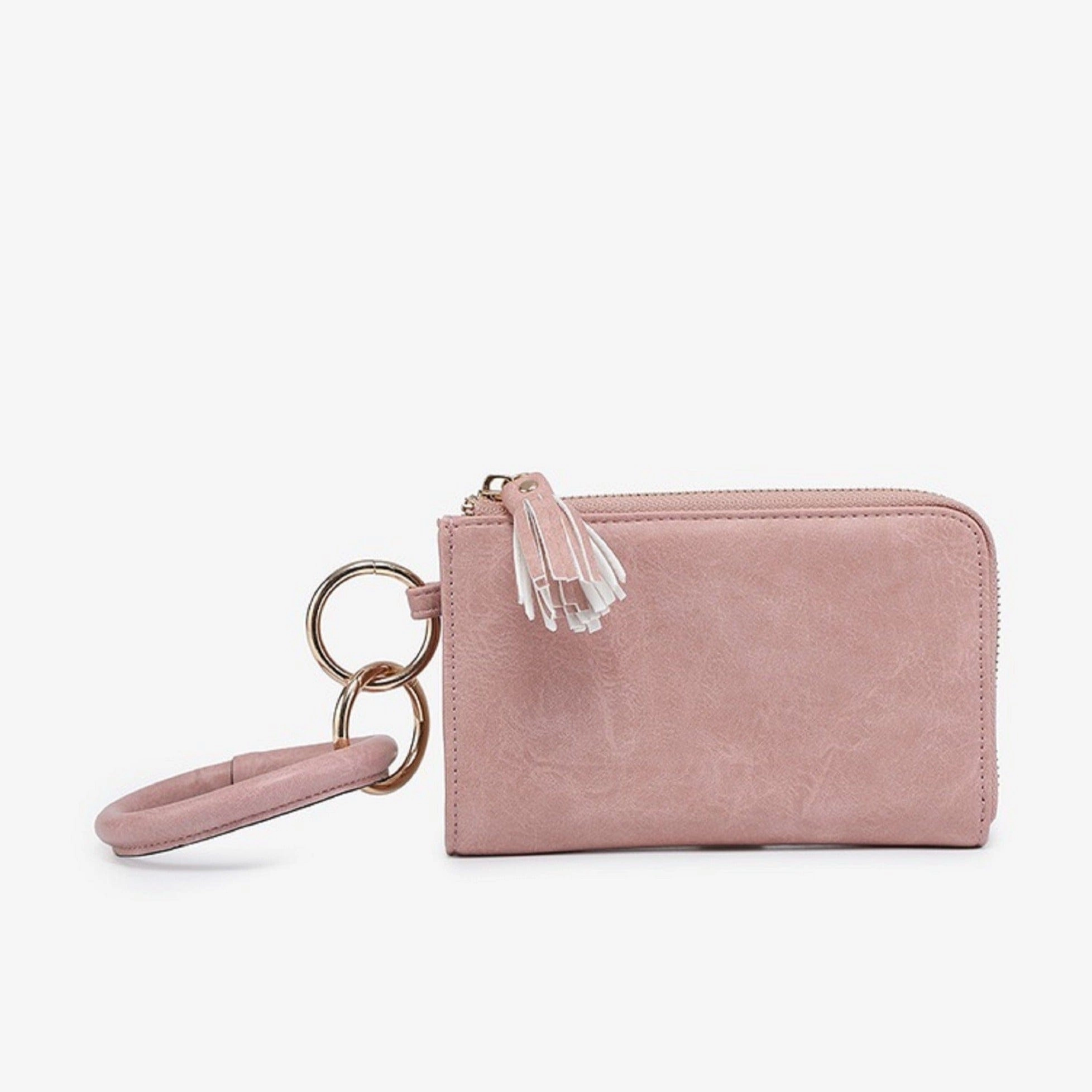 Portable Accessory Premium Edge M1973 Wristlet Zipper Bangle/Wallet/Cardholder w/ Tassel