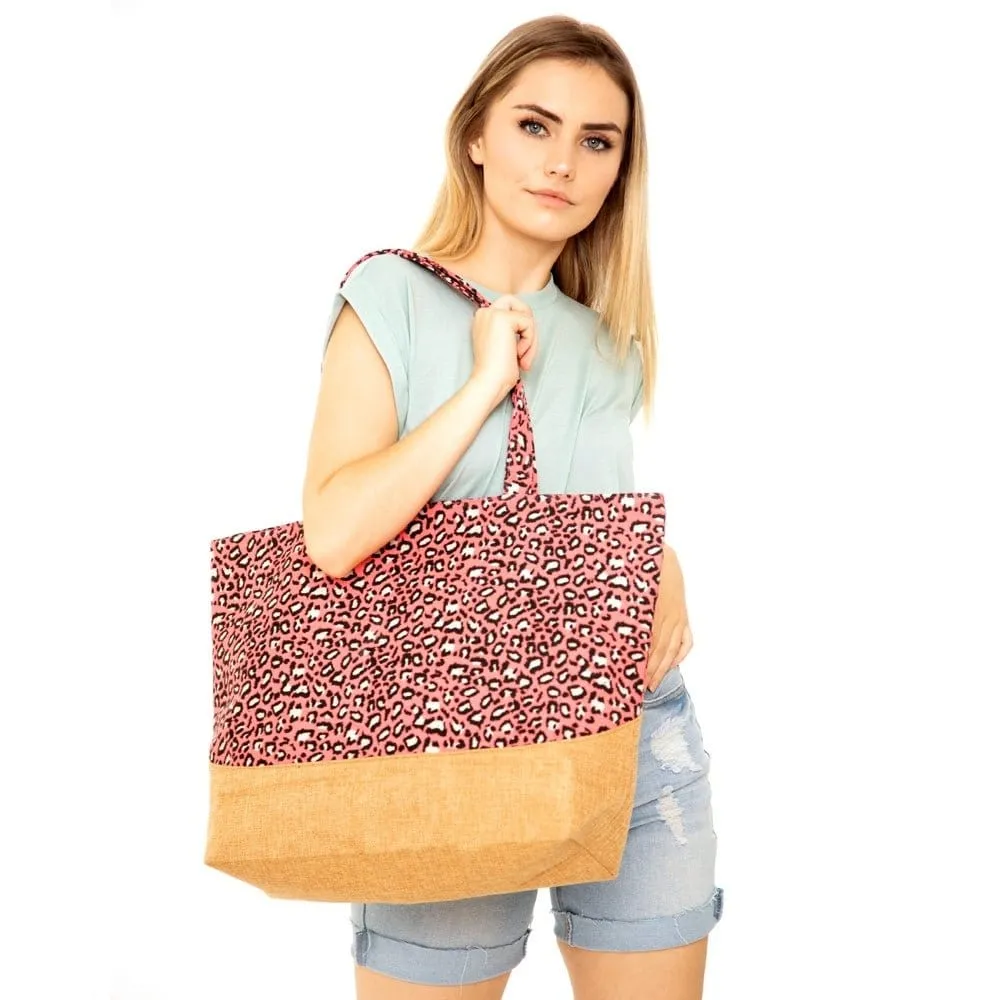 Trendy Shopper All Season MB0082 Leopard Print Tote Bag