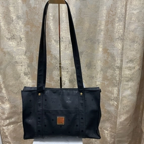 MCM Black Handbag Compact Texture