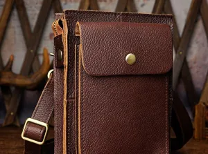 Luxury Accessory Casual Use Mens Leather Small Belt Pouch Side Bag Waist Pouch COURIER BAG Holster Belt Case for Men