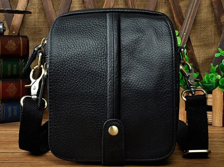 Urban Edge Mens Leather Small Belt Pouch Side Bags Waist Pouches COURIER BAG Holster Belt Case for Men