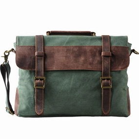 Minimalist Comfort Mens Canvas Leather Cool Side Bag Messenger Bag Canvas Handbag for Men
