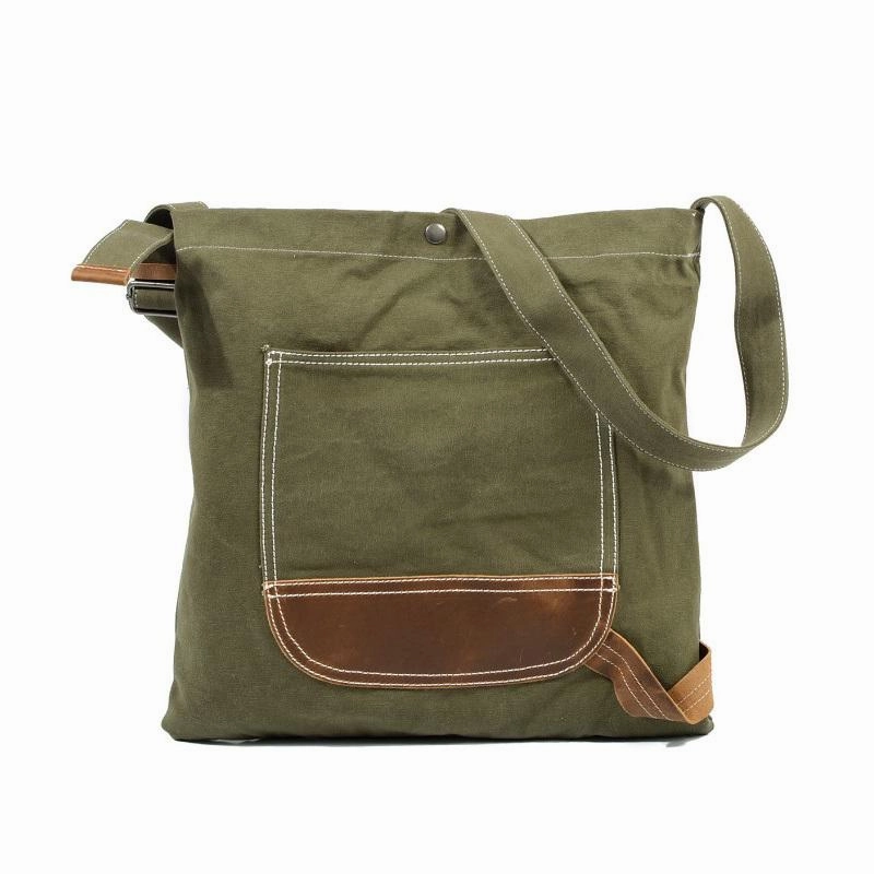Outdoor functionality Simple Utility Mens Canvas Side Bag Messenger Bag Canvas Courier Bag Shoulder Bag for Men