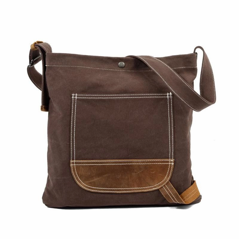 Stylish Function Mens Canvas Side Bag Messenger Bag Canvas Courier Bag Shoulder Bag for Men
