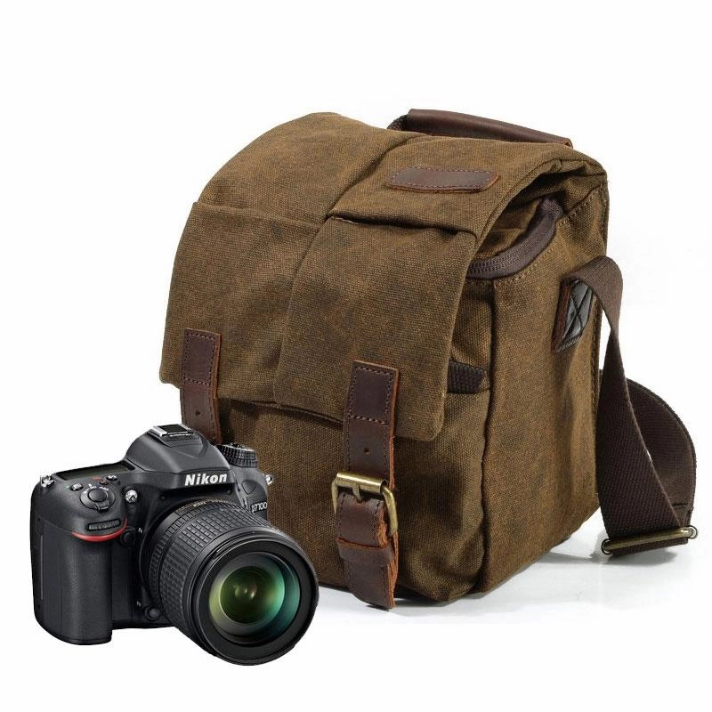 Mens Small Canvas Camera Messenger Bag Side Bag Camera Shoulder Bag for Men Travel Performance